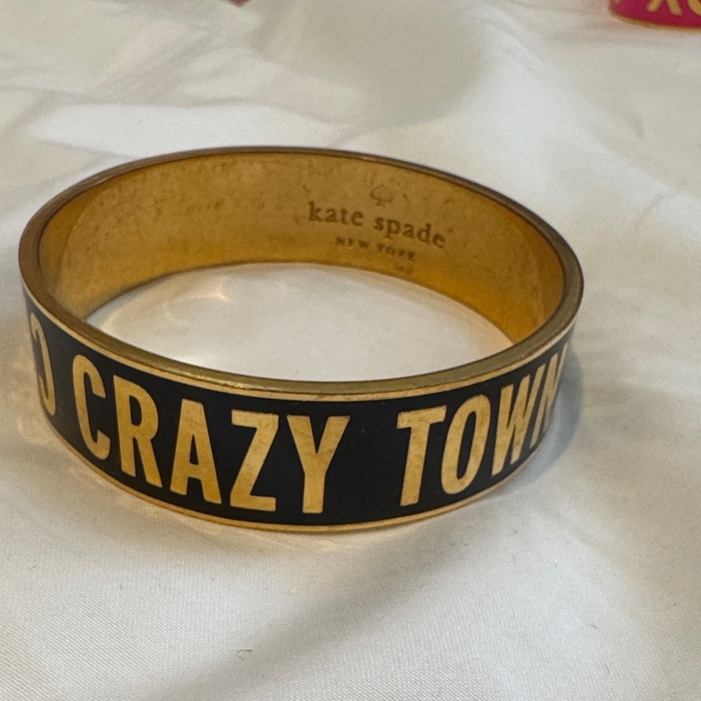 Kate Spade Black and Gold Statement Bangle